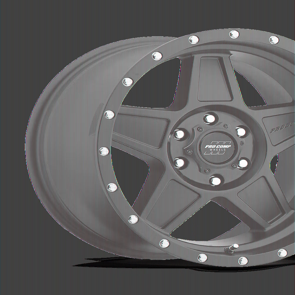 Pro Comp Cast Aluminum Wheel PXA35 18x9 5x5.0 S-BLK 0mm, PXA5035-8973