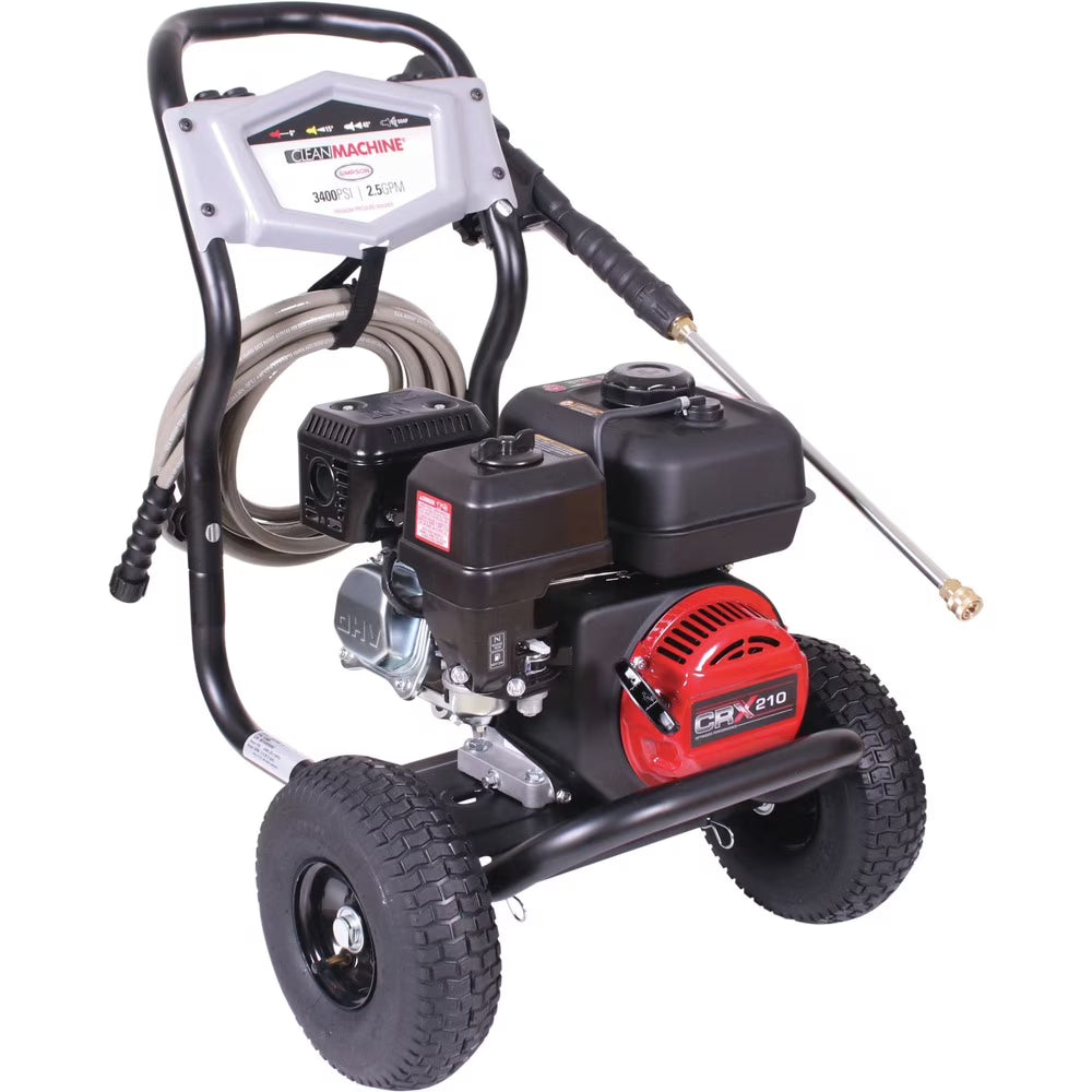 3400 Psi at 2.5 GPM with OEM Technologies? Axial Cam Pump Cold Water Gas Pressure Washer