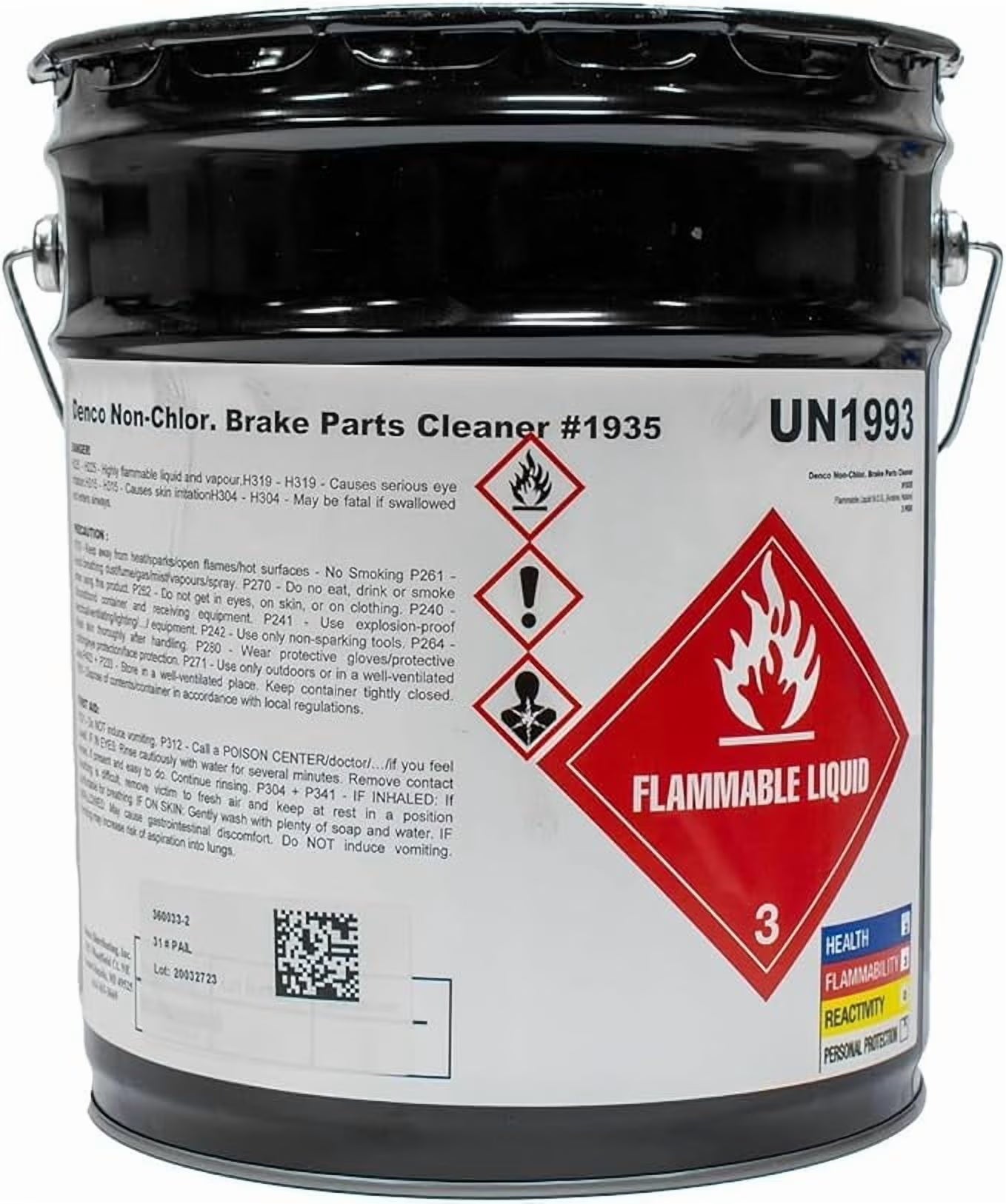Denco Brake and Parts Cleaner, Non-Chlorinated, 1 Gallon Pail, Fast-Acting Automotive Degreaser