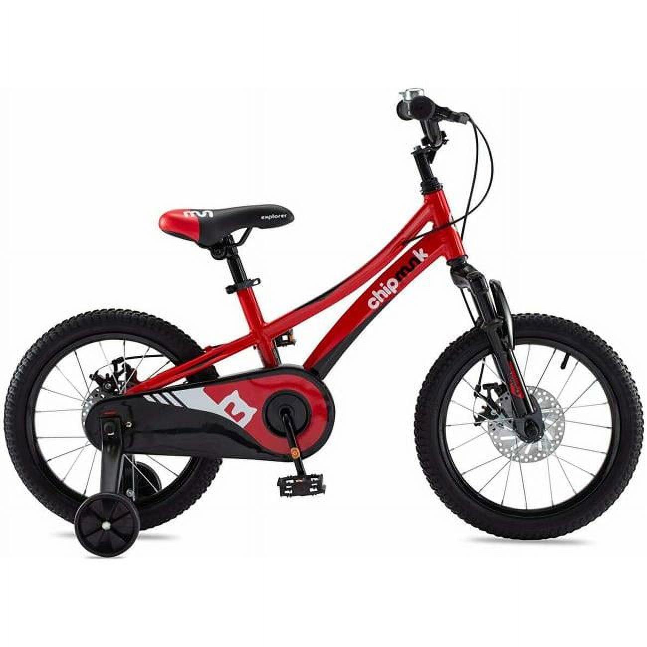Royalbaby Boys Girls Kids Bike 16inch Explorer Bicycle Front Suspension Aluminum Child-s Cycle with Disc Brakes Red
