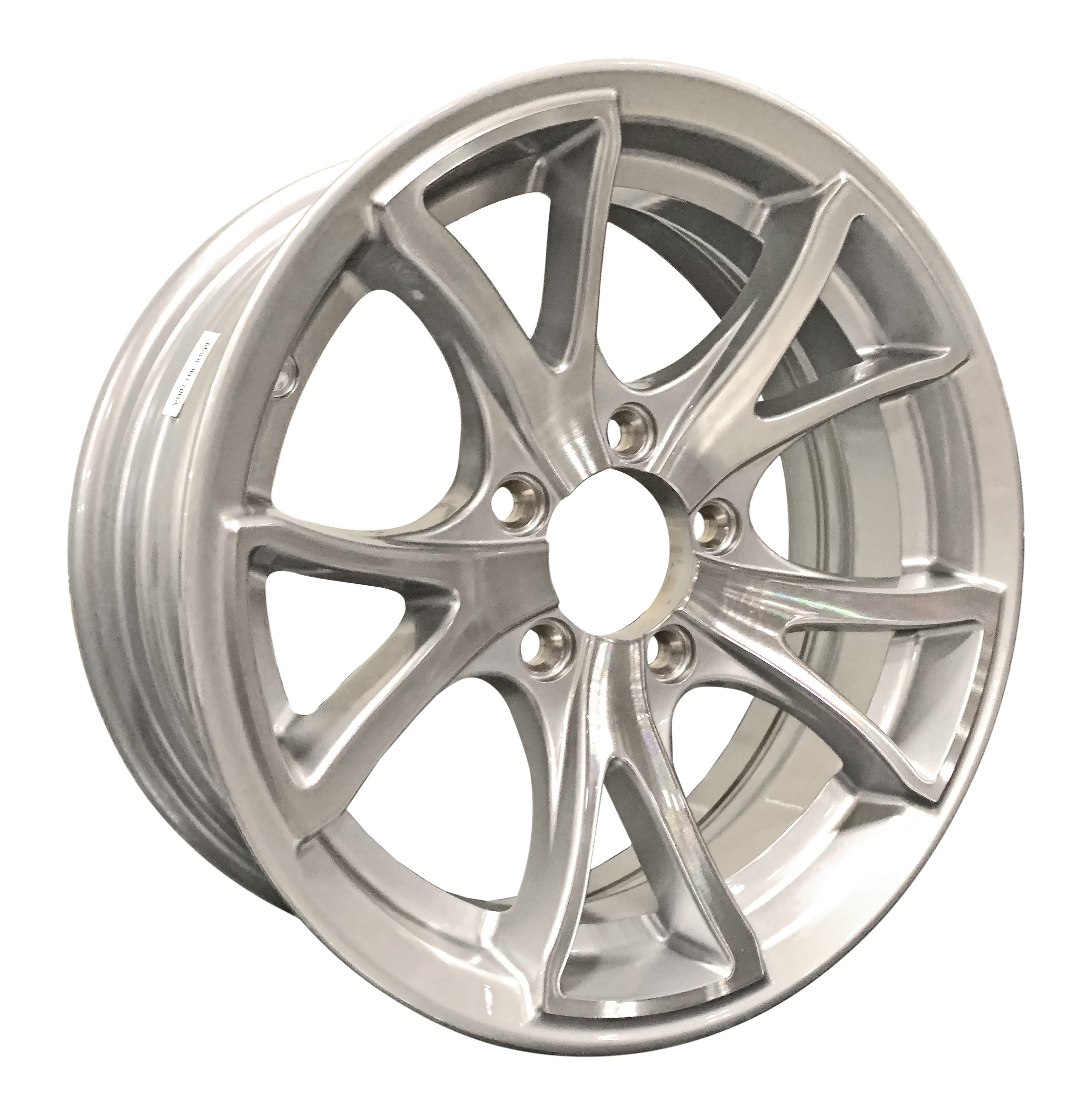 eCustomrim Aluminum Trailer Wheel 15X5 15  Rim Silver Machined 5 Lug 4.5  Center