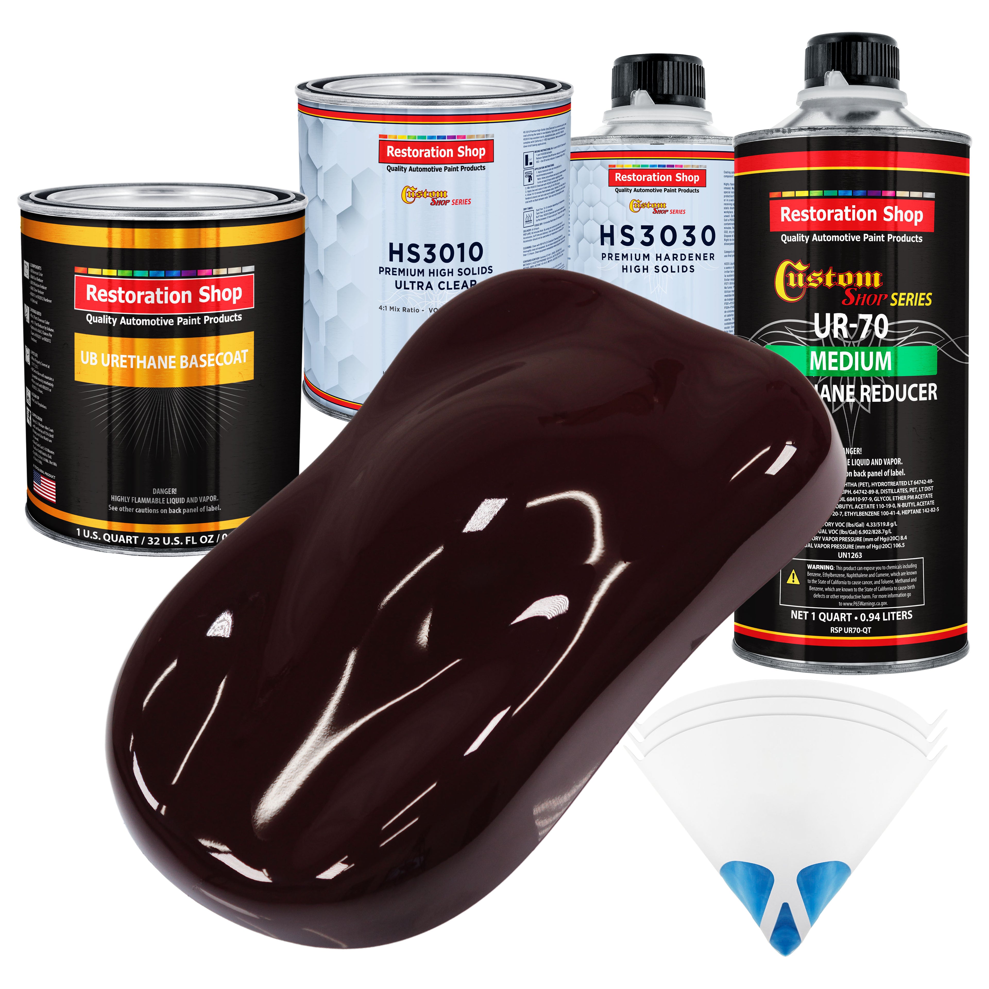 Royal Maroon Premium Quart URETHANE BASECOAT CLEARCOAT Car Auto Body Paint Kit