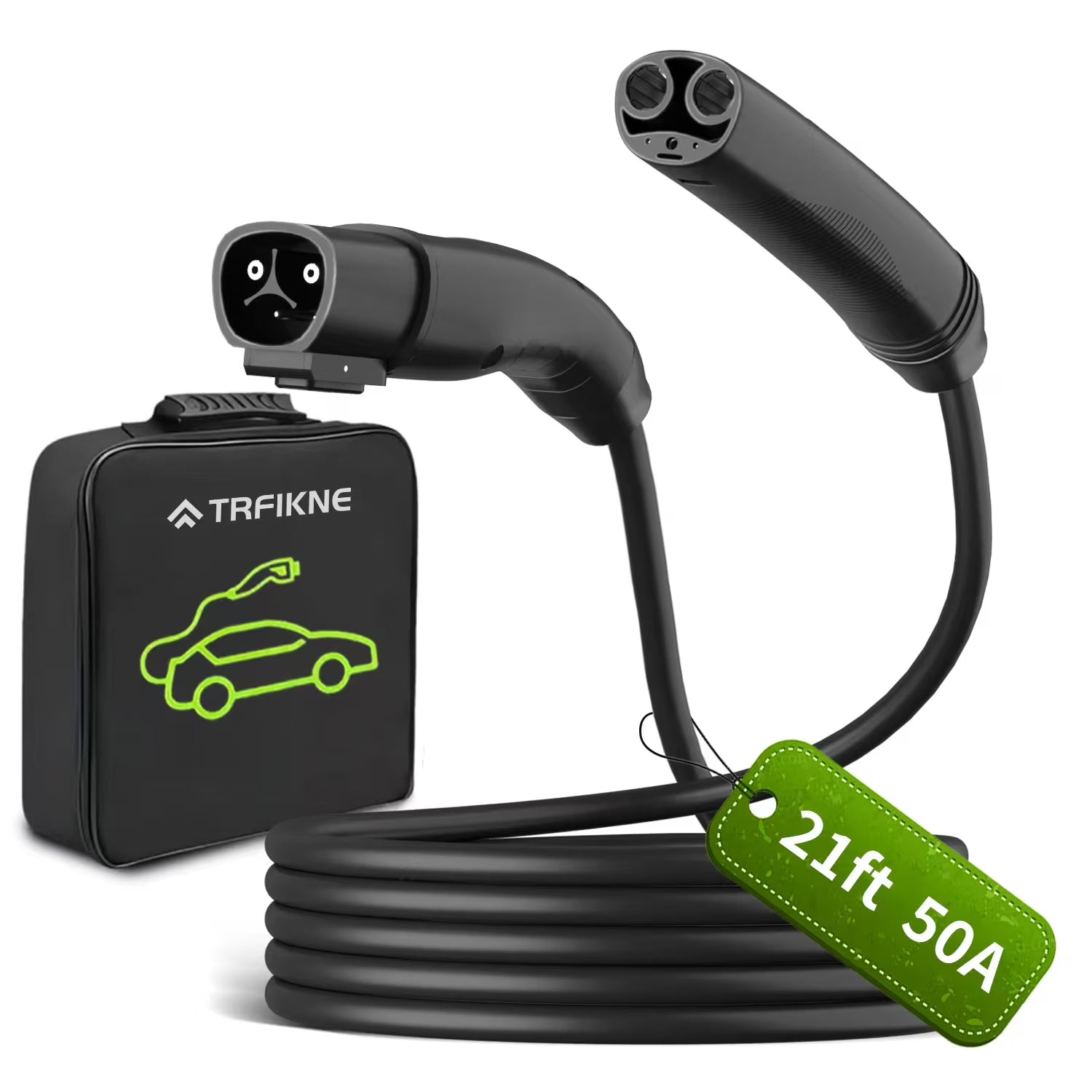 21ft Tesla Extension Cord, High Power Max AC 50A 12KW Charging Cord with NACS Plug, Reliable EV Extension Charging Cable for Model 3/Y/S/X/Cybertruck, Works with Tesla Mobile Connector & Wall Charger