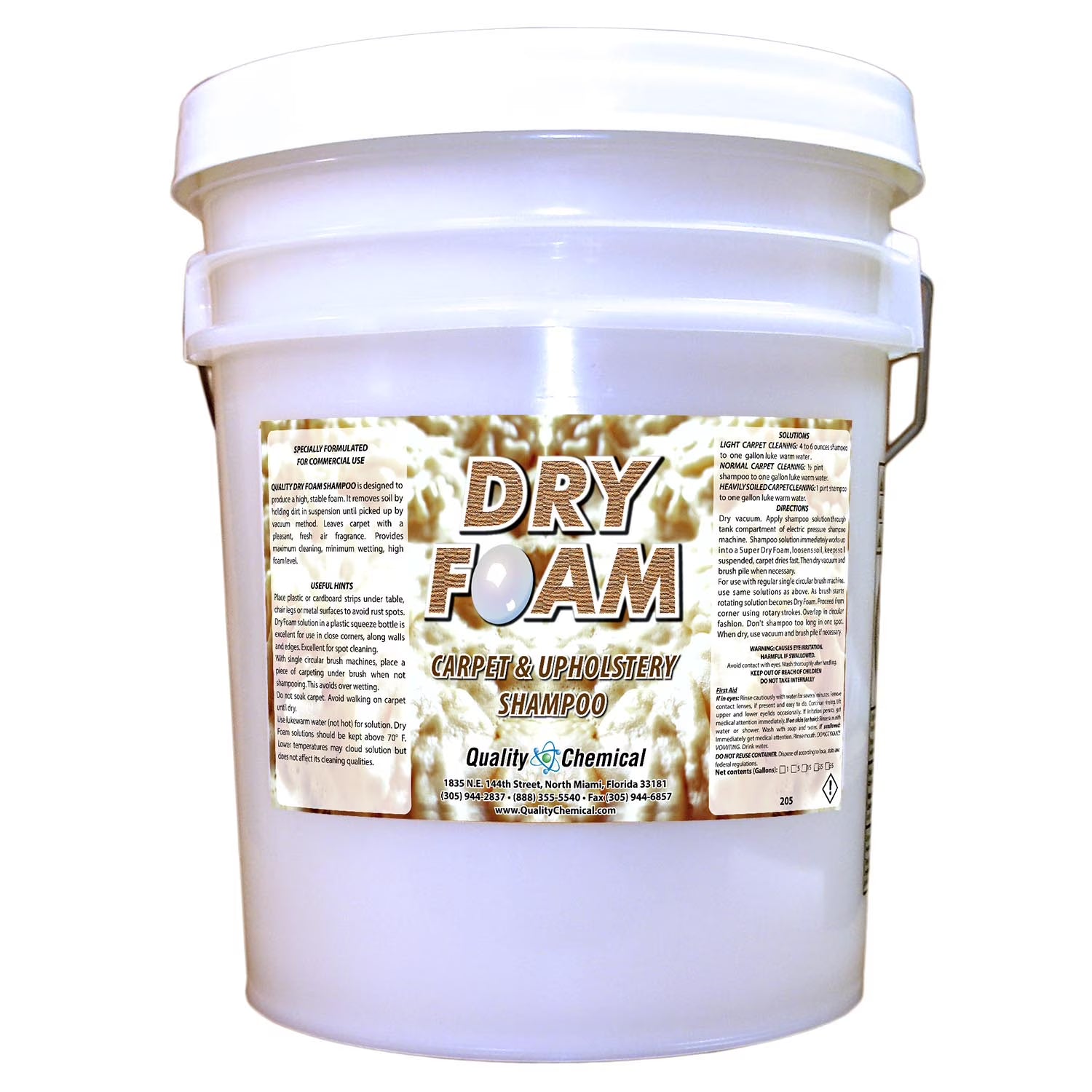 Dry Foam Carpet and Upholstery Shampoo - 5 gallon pail