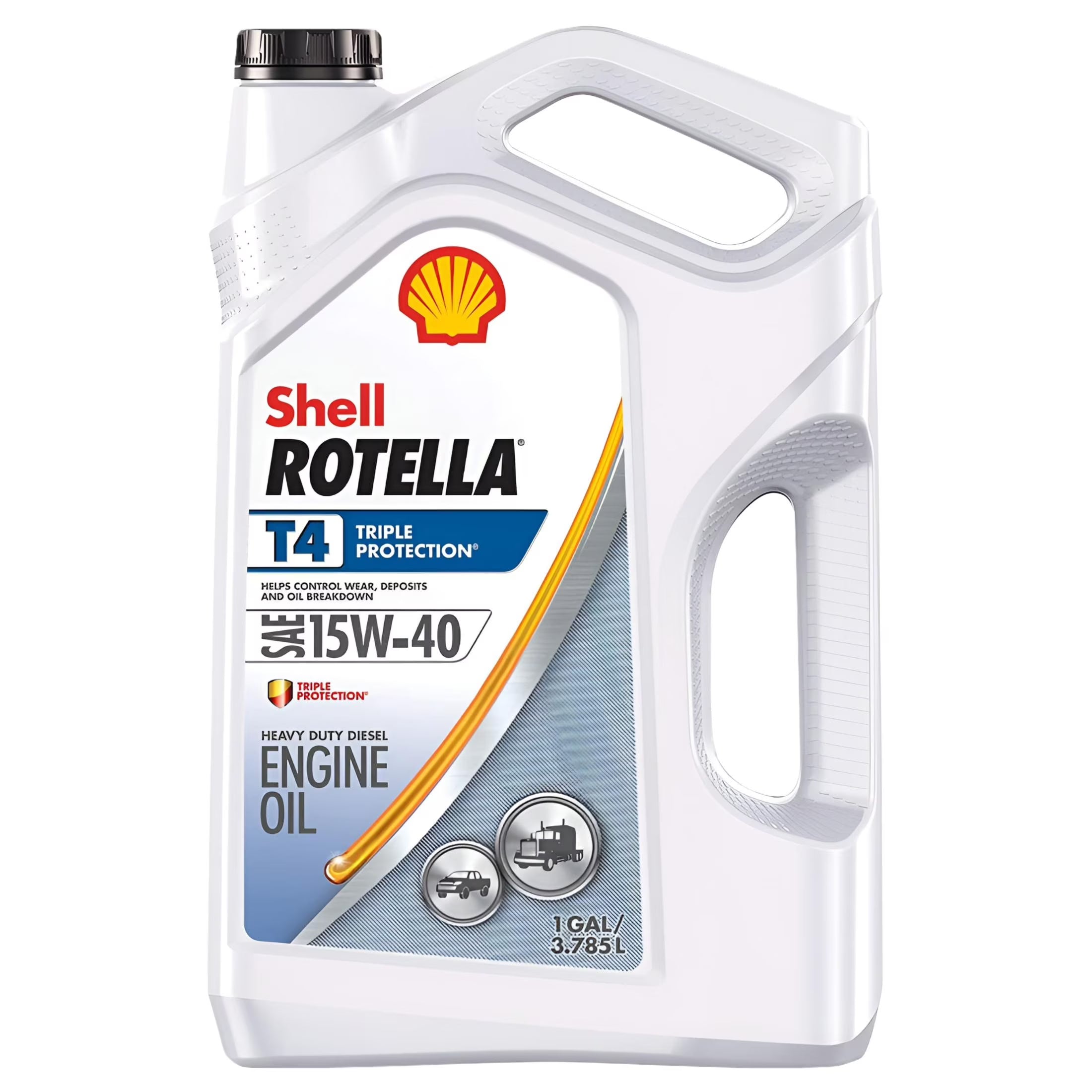 Rotella T4 15w40 Heavy Duty Motor Oil - 1 Gallon Bottles - 6 Pack
