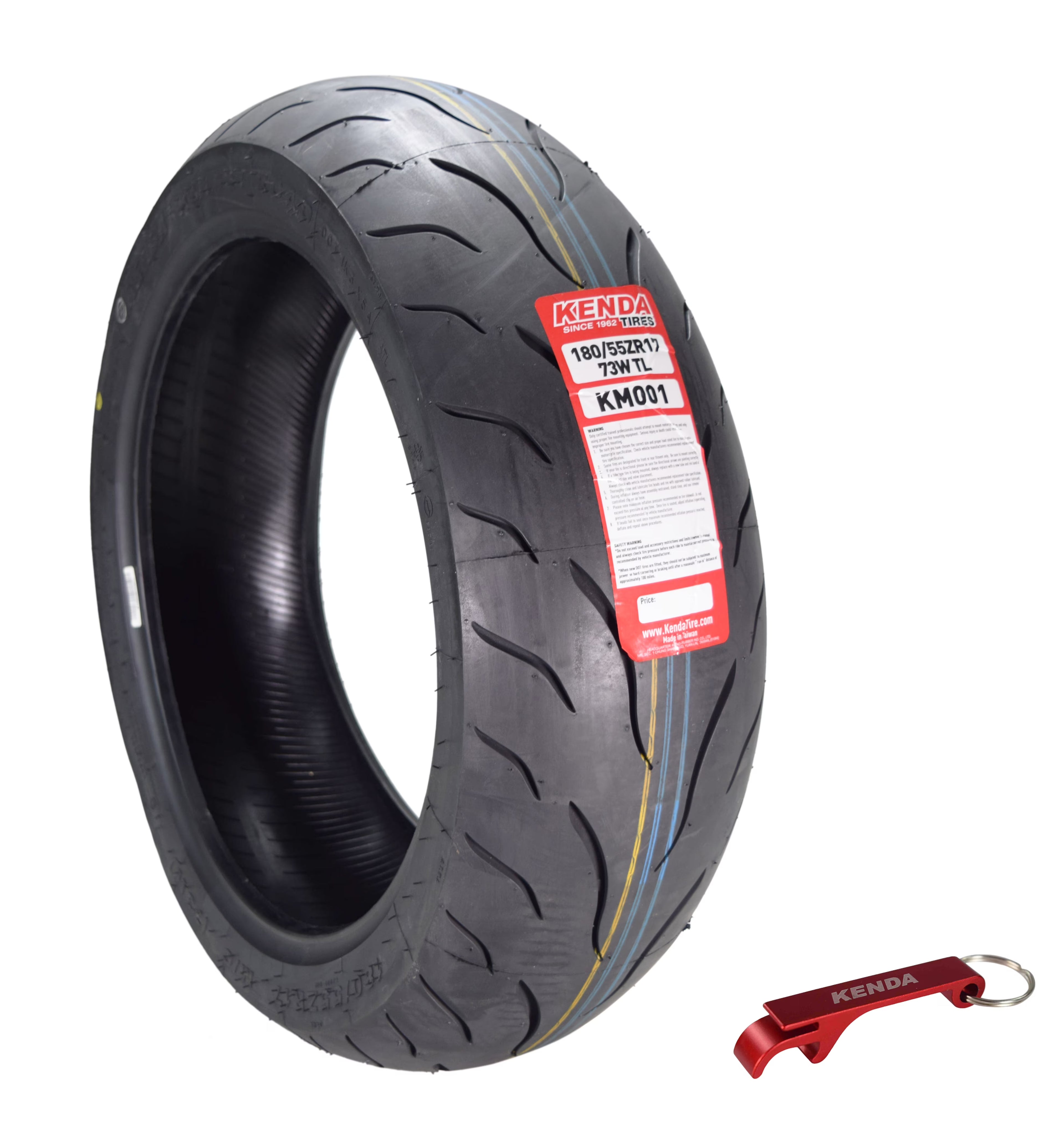 Kenda KM1 Sport Touring Rear Tire 180/55ZR17 73W TL 180/55-17 w/ Keychain
