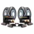 PowerStop Front and Rear Semi-Coated Rotor and Low-Dust Ceramic Brake Pad Kit SC6560