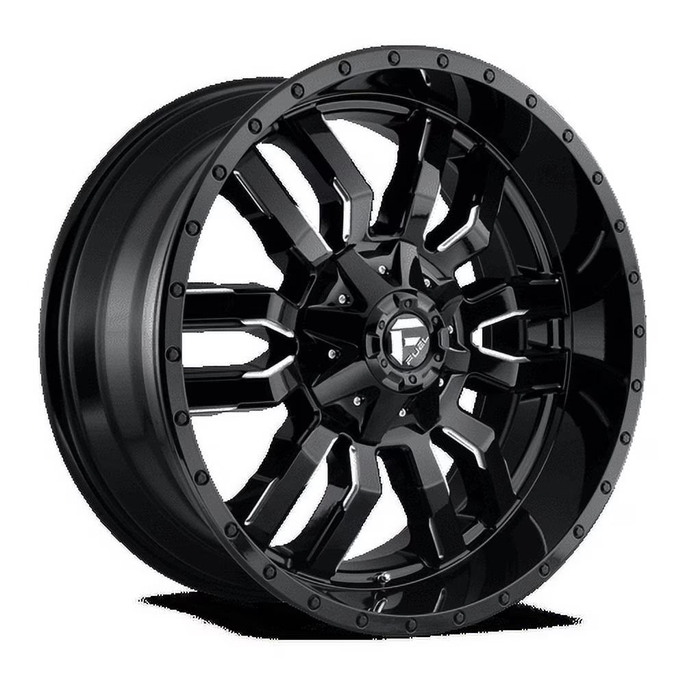 Fuel 1PC Aluminum Rim D595 SLEDGE 18X9in Gloss Black Milled Finish, D59518909856