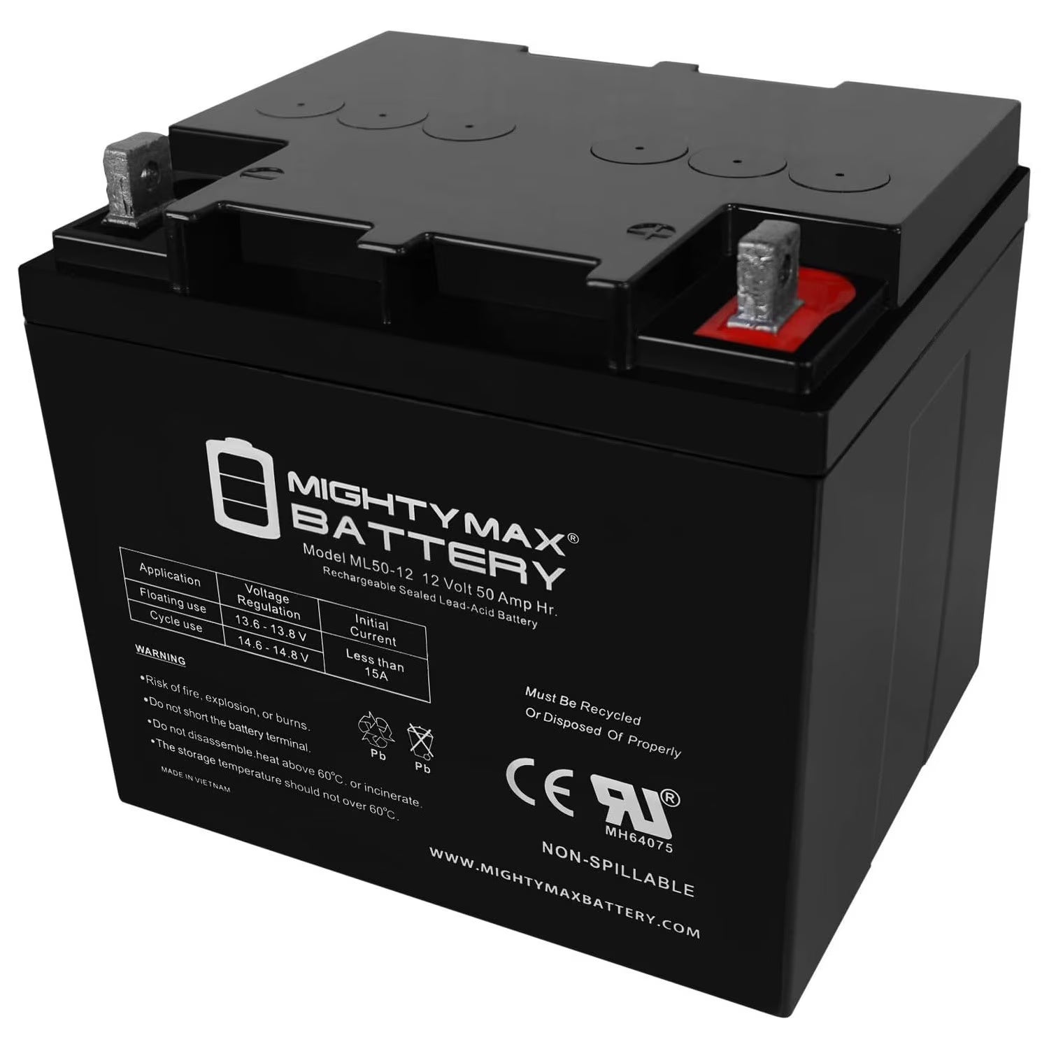 12V 50AH SLA Replacement Battery for Pride Mobility Scooters Laser