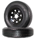 eCustomrim 2-Pk Trailer Tire Rim Radial ST175/80R13 175/80 Load C 5-4.5 Black Spoke Wheel
