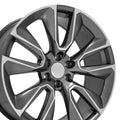 OE Wheels LLC 24 inch Rims Fits Silverado Suburban Tahoe Sierra Yukon Escalade 6x139.7 CV32 24x10 Gunmetal Machined SET