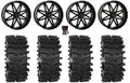System 3 ST-7 24  Wheels Black 44  XT400W Tires Polaris RZR XP 1000 / PRO XP / Ranger XP 900/1000
