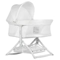Dream On Me 2-in-1 Convertible Insta Fold Bassinet and Cradle. Lightweight and Portable. White