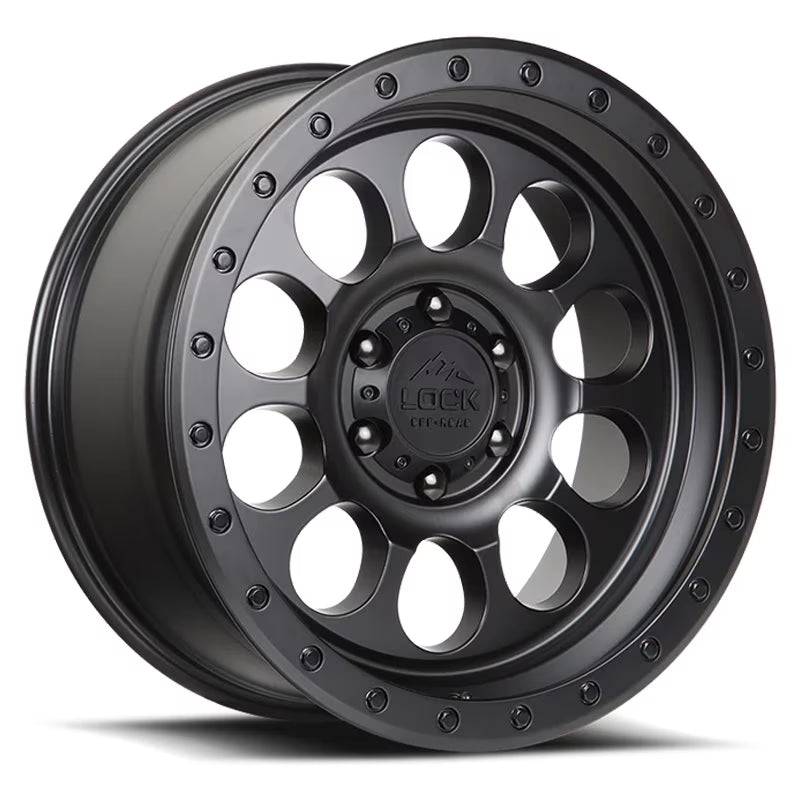 Lock Offroad 50Cal Matte Black Wheel 5x127 17x9 -12et Off Road Truck Suv Rim