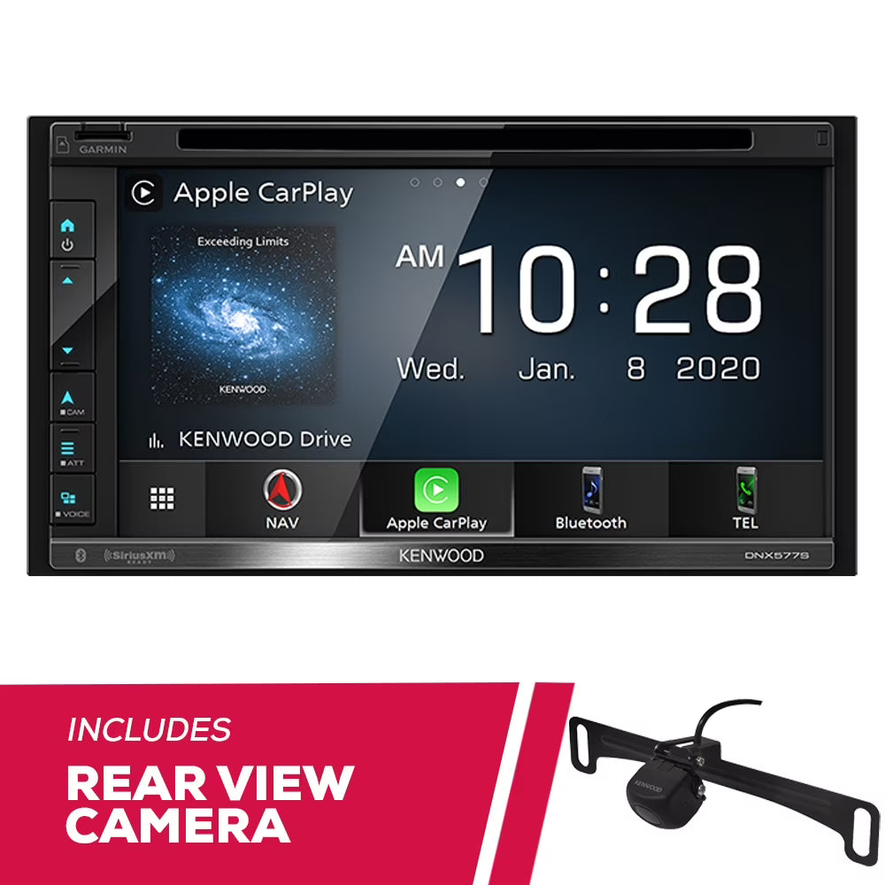 New Kenwood DNX577S 6.8  Navigation DVD w/ License Plate Rear View Camera