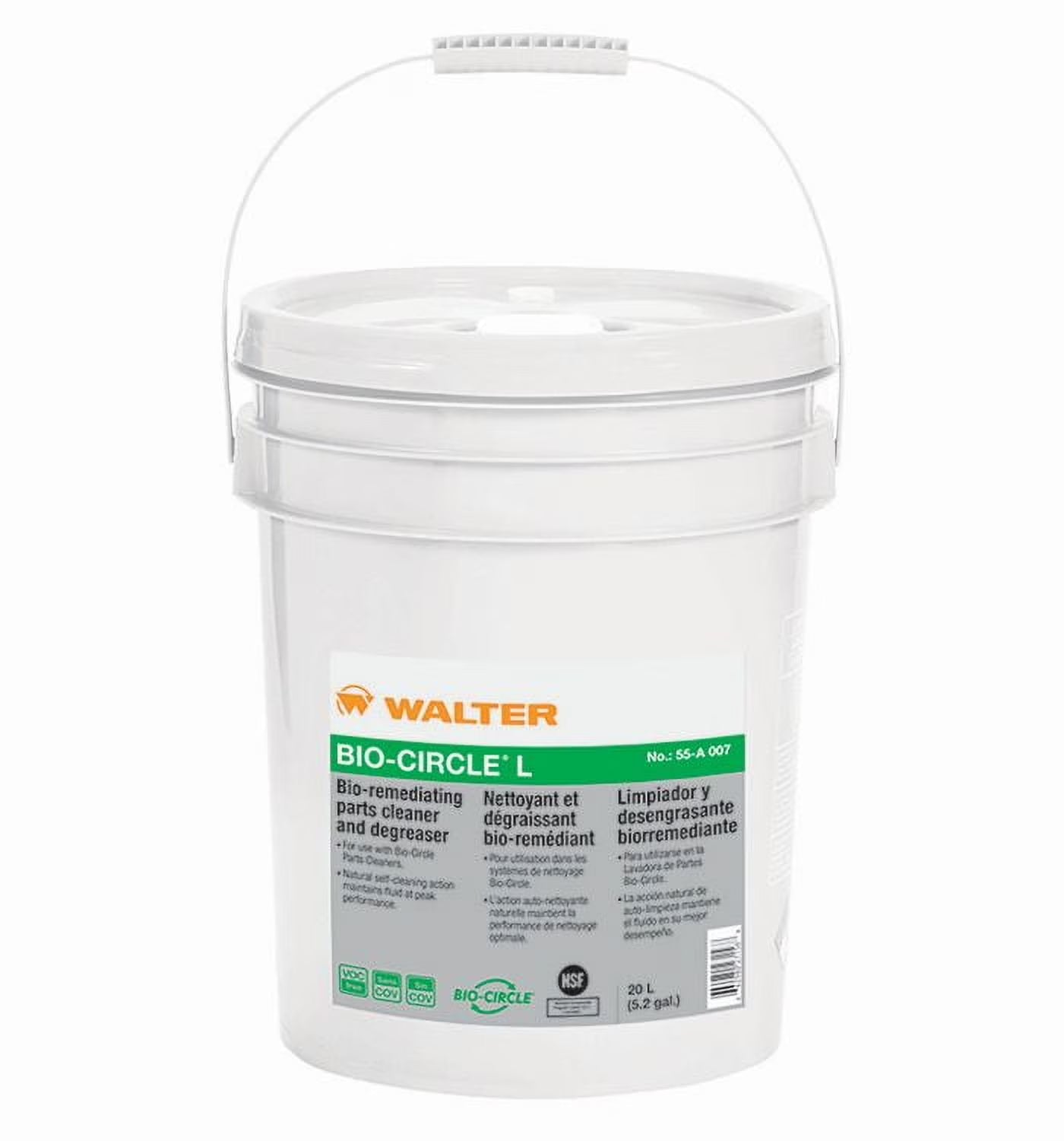 Walter Surface Technologies Parts Washer Clean Solution,5.2 gal 55A007