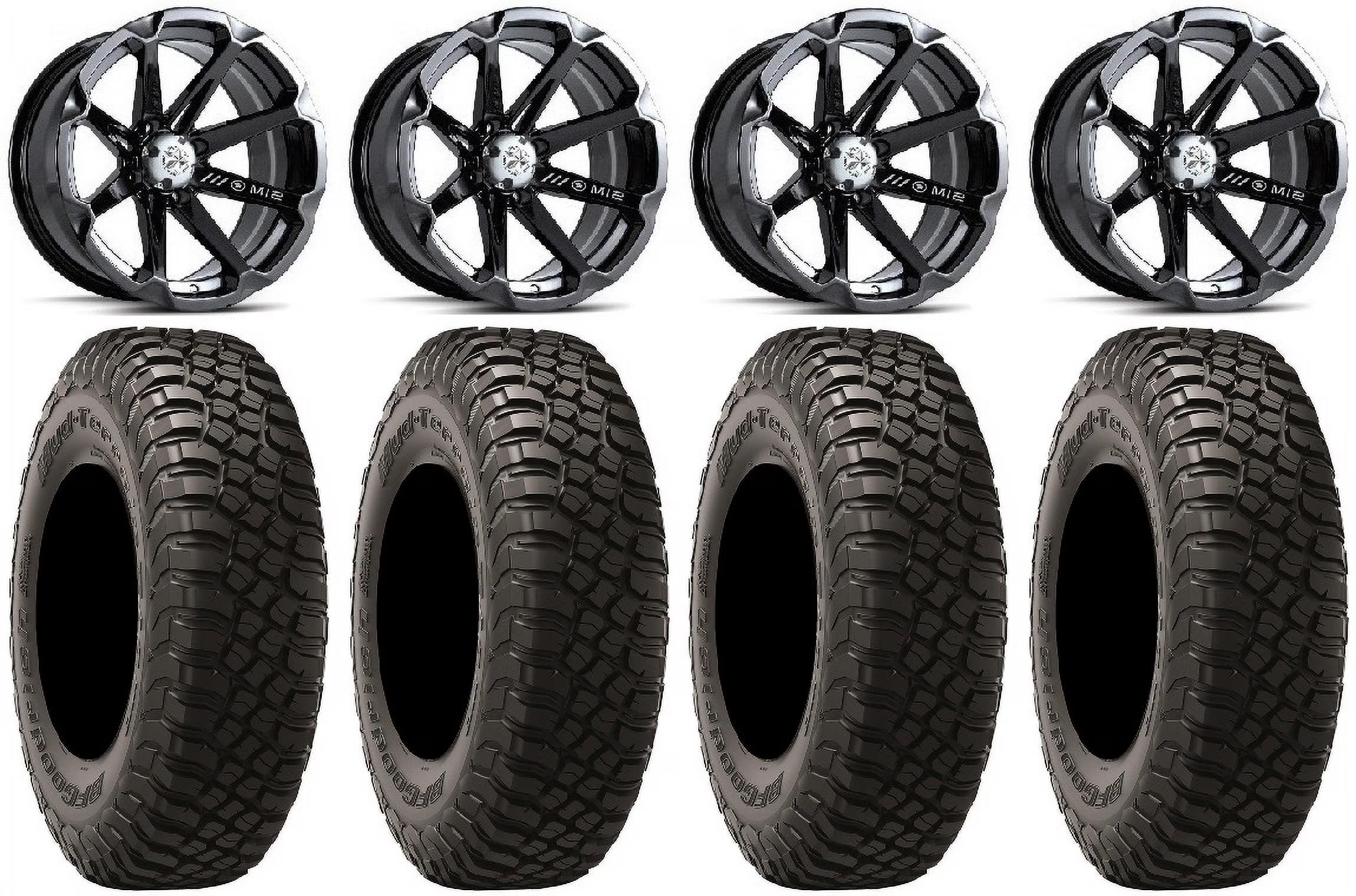 MSA Black Diesel 14  UTV Wheels 28  BFG KM3 Tires Polaris RZR XP 1000 / PRO XP / Ranger XP 900/1000