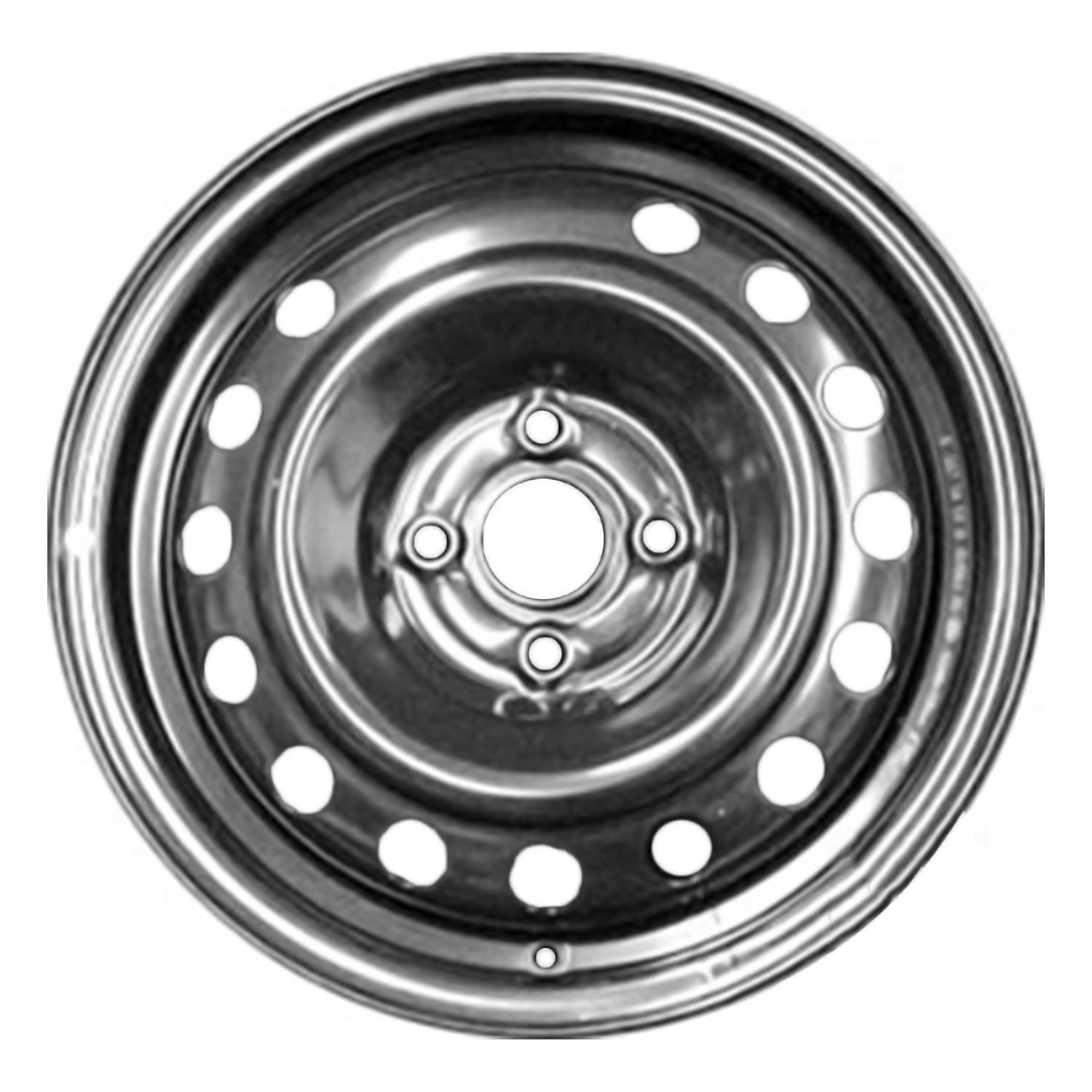Remanufactured Painted Black Steel Wheel 15 x 5.5 fits 2012-2015 Kia Rio