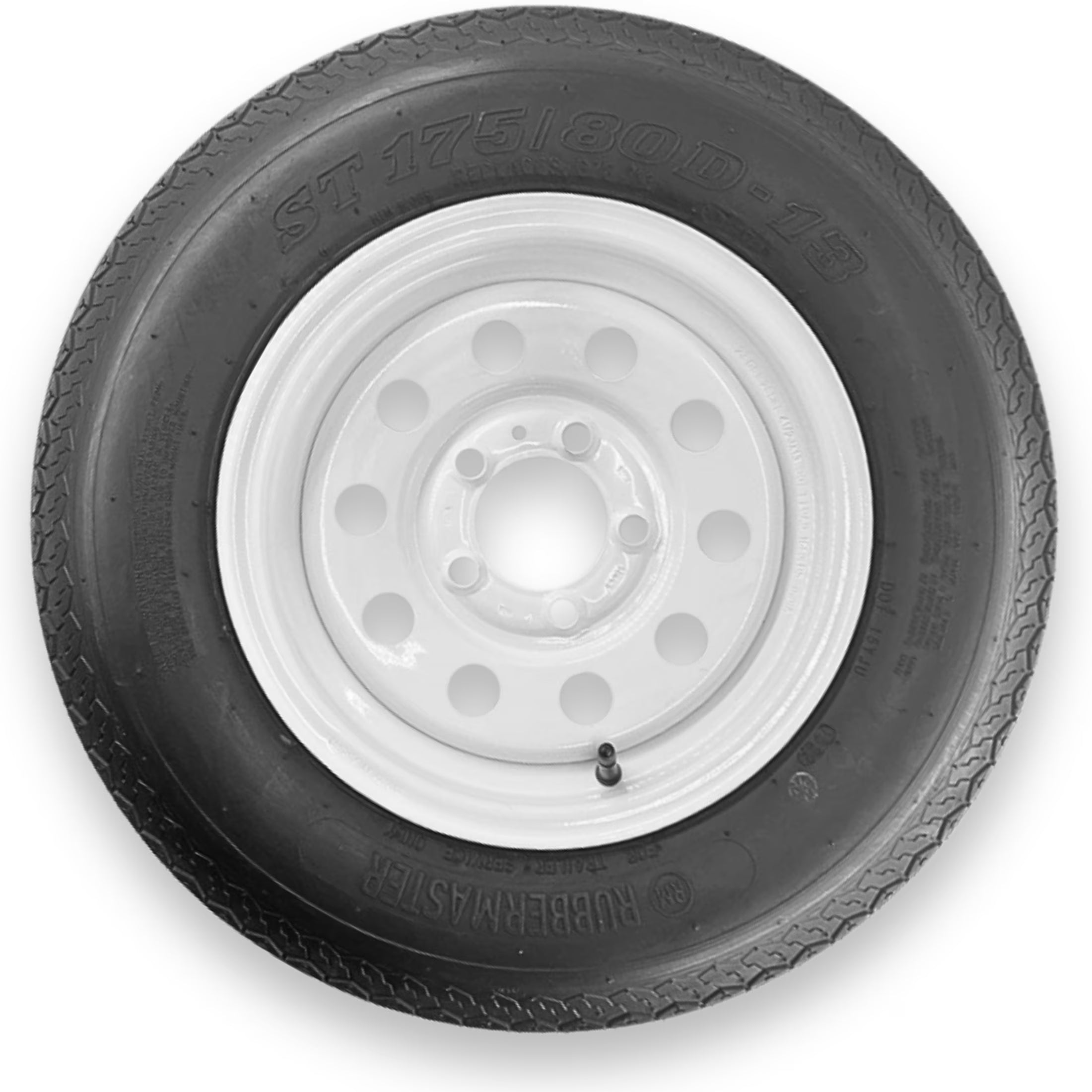 RubberMaster B78-13 (ST175/80D13) 6 Ply Highway Rib Tire and 5 on 4.5 Modular