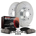 PowerStop Rear Z23 Evolution Sport Carbon-Fiber Ceramic Brake Pad and Drilled & Slotted Rotor Kit Fits: AUDI Select Models K4746