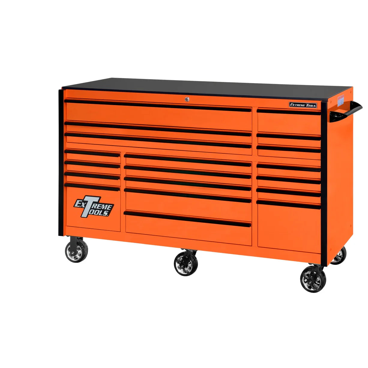 Extreme Tools 72¡å x 30¡å, 19 Drawer Roller Cabinet with 250 lbs. drawer slides, RX 250 Series
