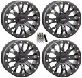 System 3 SB-4 Beadlock Black (6+1) UTV Wheels 15  Kawasaki Mule Pro FXT