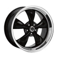 American Racing Aluminum Rim AR105 TORQ THRUST M 18X9in Gloss Black Machined Lip Finish, AR105M8965B