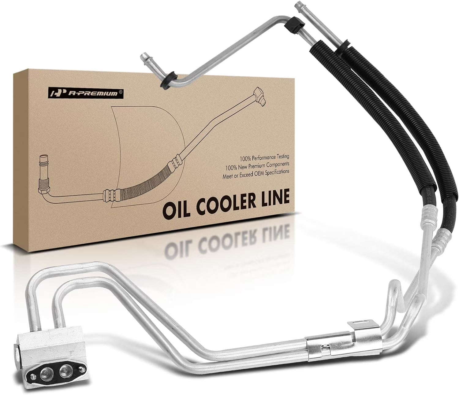 A-Premium Engine Oil Cooler Line Hose Assembly Compatible with Chevrolet Express 2500 3500 GMC Savana 2500 3500 2003-2007 4.8L 6.0L