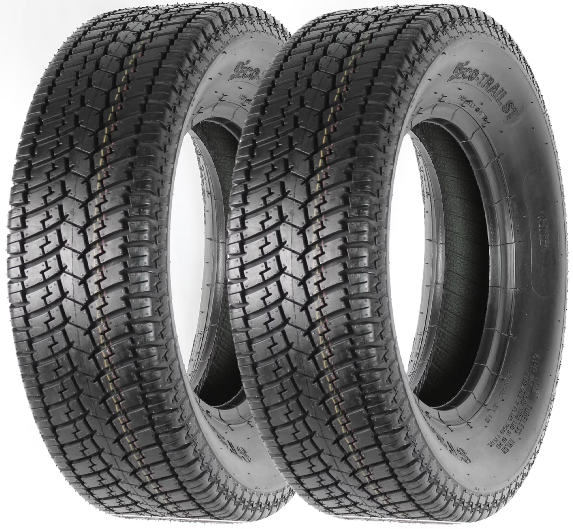 eCustomrim 2-Pk ST205/75D14 Deep Tread Trailer Tires Bias Ply Load C 1760# 205/75D 2 Year Warranty