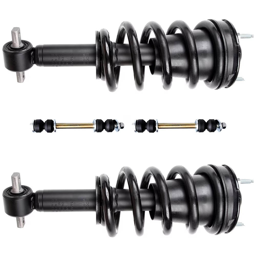 CCIYU Complete Suspension Kit Fits 07 08 09 10 11 12 13 for Cadillac Escalade 07 08 09 10 11 12 13 for Cadillac Escalade ESV Includes Front Strut Spring Assembly Stabilizer Bar Link