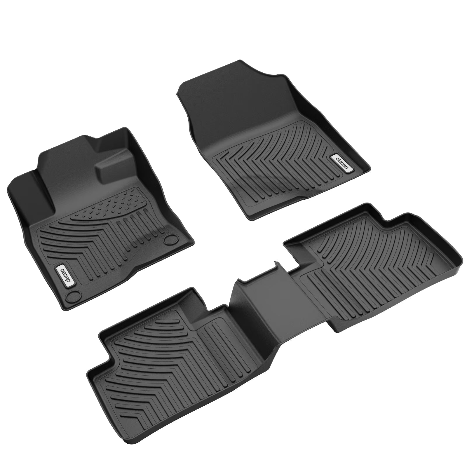 RVNI TPE Rubber Floor Mats Set Front & Rear for 2016-2021 Honda Civic Sedan Hatchback All Weather