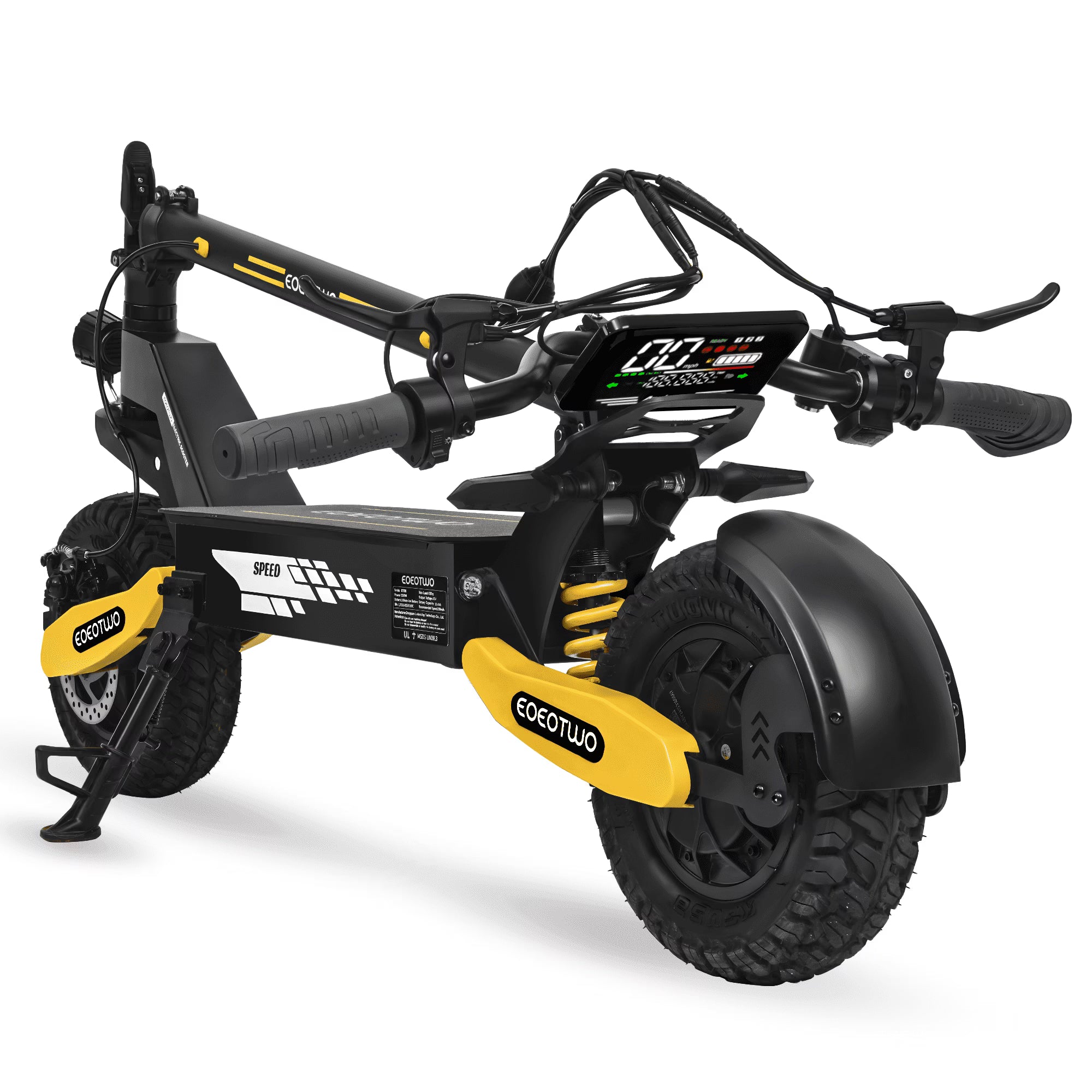 Off Road Electric Scooter for Adults, 1200W Motor Fast E Scooter, Up to 28MPH Top Speed & 20Miles Long Range, 11  Off-Road Tires, 330lbs MAX Load, Foldable
