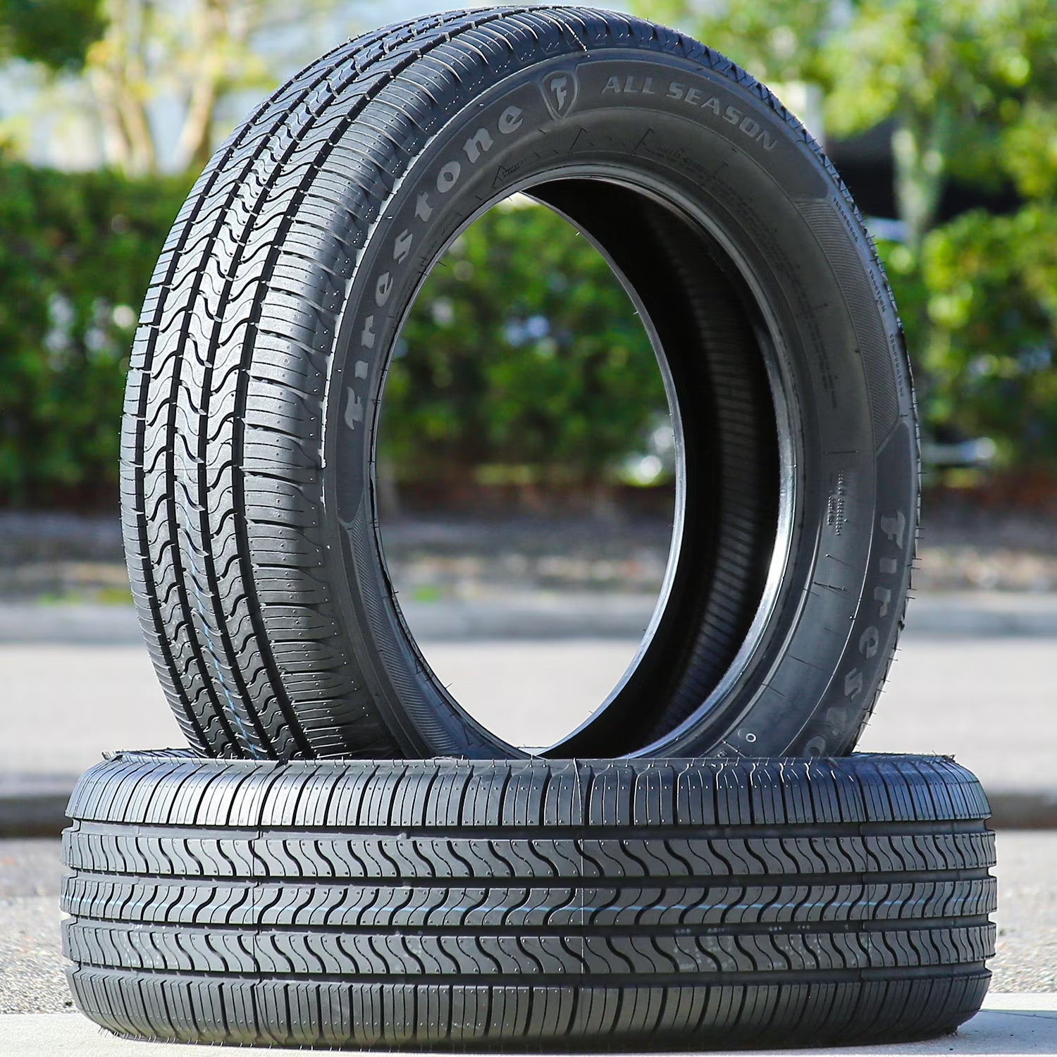 Pair of 2 (TWO) Firestone All Season 195/65R15 91T AS All Season A/S Tires Fits: 2009-12 Honda Civic Hybrid-L, 2010-11 Toyota Prius Base