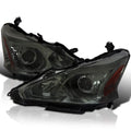 Spec-D Tuning Smoke Projector Headlights Compatible with 2013-2015 Nissan Altima Sedan, Left + Right Pair Headlamps Assembly