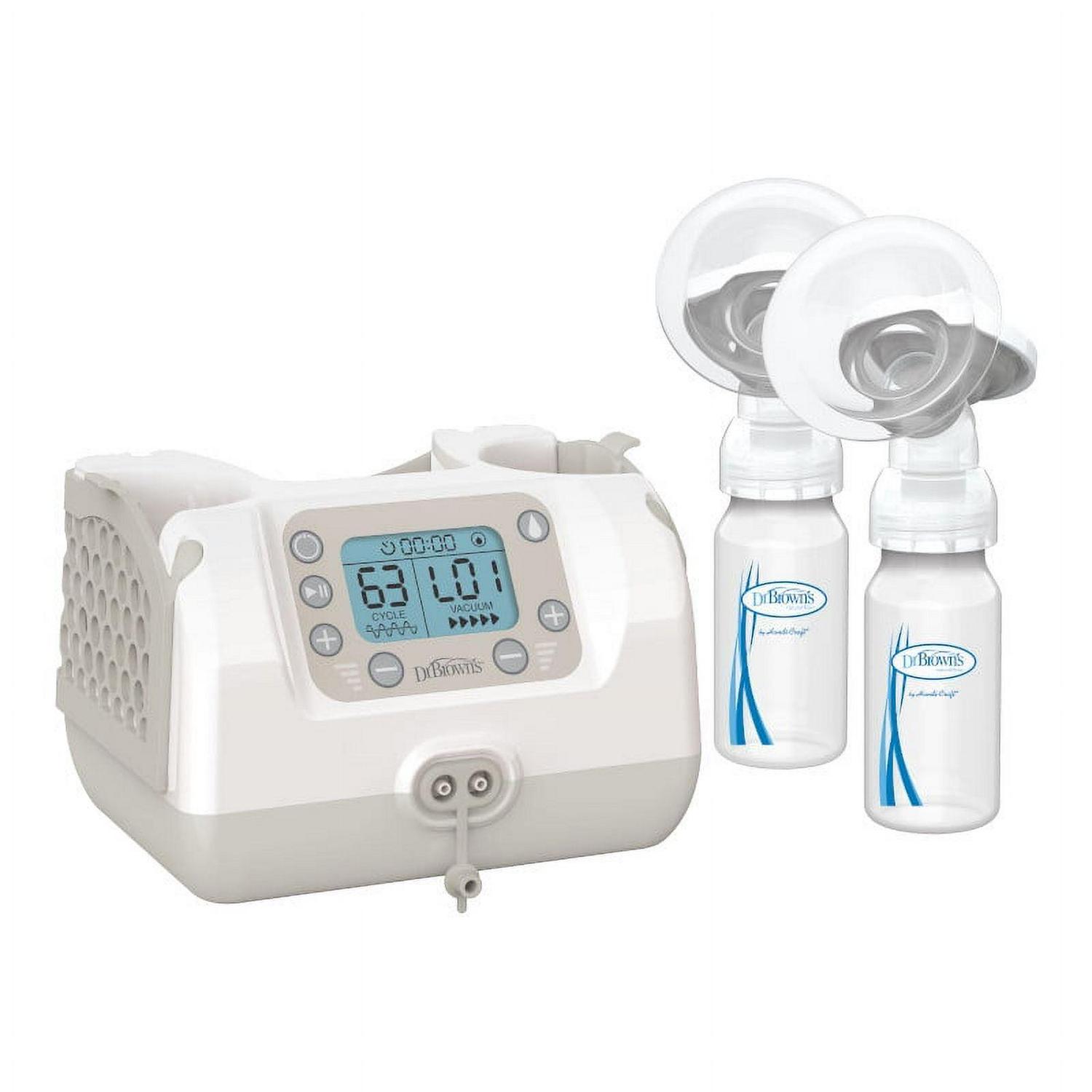 Dr. Brown-s Customflow Double Electric Quiet Breast Pump with SoftShape Silicone Shields
