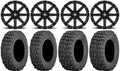 MSA Black Clutch 12  UTV Wheels 27  Coyote Tires Polaris Ranger XP 900/1000