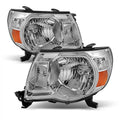 Fits 2005-2011 Toyota Tacoma Chrome Headlights Lamps Replacement Pair Left+Right