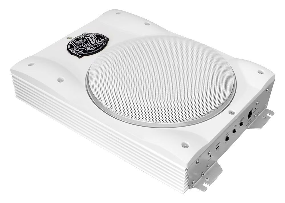 Lanzar Waterproof 1000W Slim Marine Subwoofer, 3 in, White