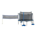 Sportspower TruJump 14¡ä All-in-One Trampoline with Water Anchors. Dunk Zone Basketball Hoop System. and Badminton & Volleyball Net