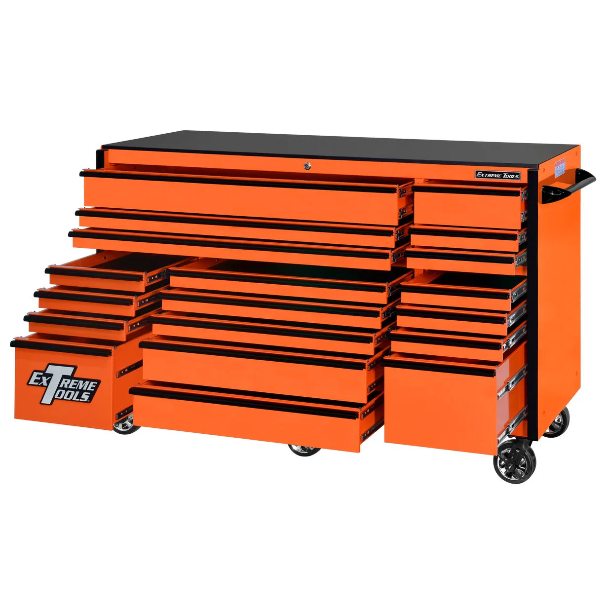 Extreme Tools 72¡å x 30¡å, 19 Drawer Roller Cabinet with 250 lbs. drawer slides, RX 250 Series