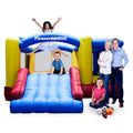 PICASSO-TILES Outdoor Inflatable Bouncer. Bounsing House. Jump Slide Dunk Playhouse with Basketball Rim. 4 Sports Balls. Full Size Entry. 580W ETL Certified Blower