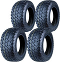 Set of 4 WOLF PACK 215/35-12 Golf Cart Tires Non-Directional Tubeless Tire Multi-Terrain Tire with Superior Traction and Mud-Resistant Self-Cleaning Tread Design for Long-Lasting Performance