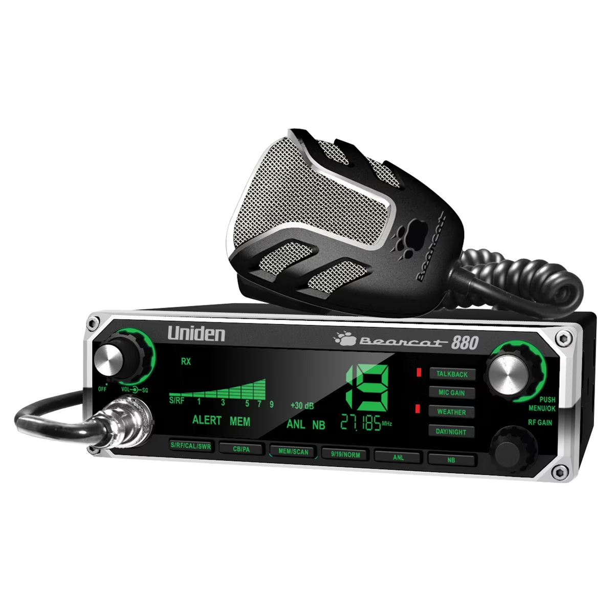 Uniden BEARCAT 40-Channel LCD Display CB Radio, Chrome 980