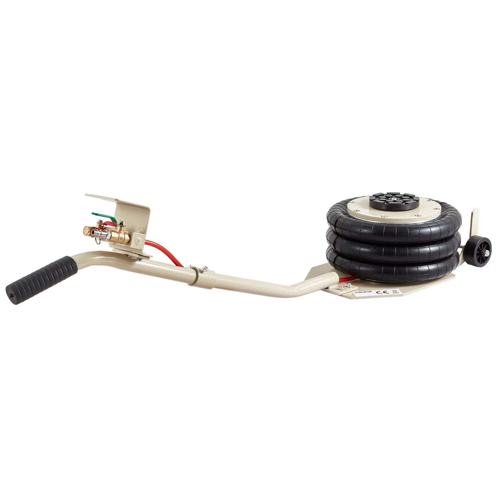 KFFKFF Air Jack, 3 Ton/6600 lbs Triple Bag Air Jack, Airbag Jack with Six Steel Pipes, Lift up to 17.7 inch/450 mm, 3-5 s Fast Lifting Pneumatic Jack, with Long Handles for Car, Garage, Repair