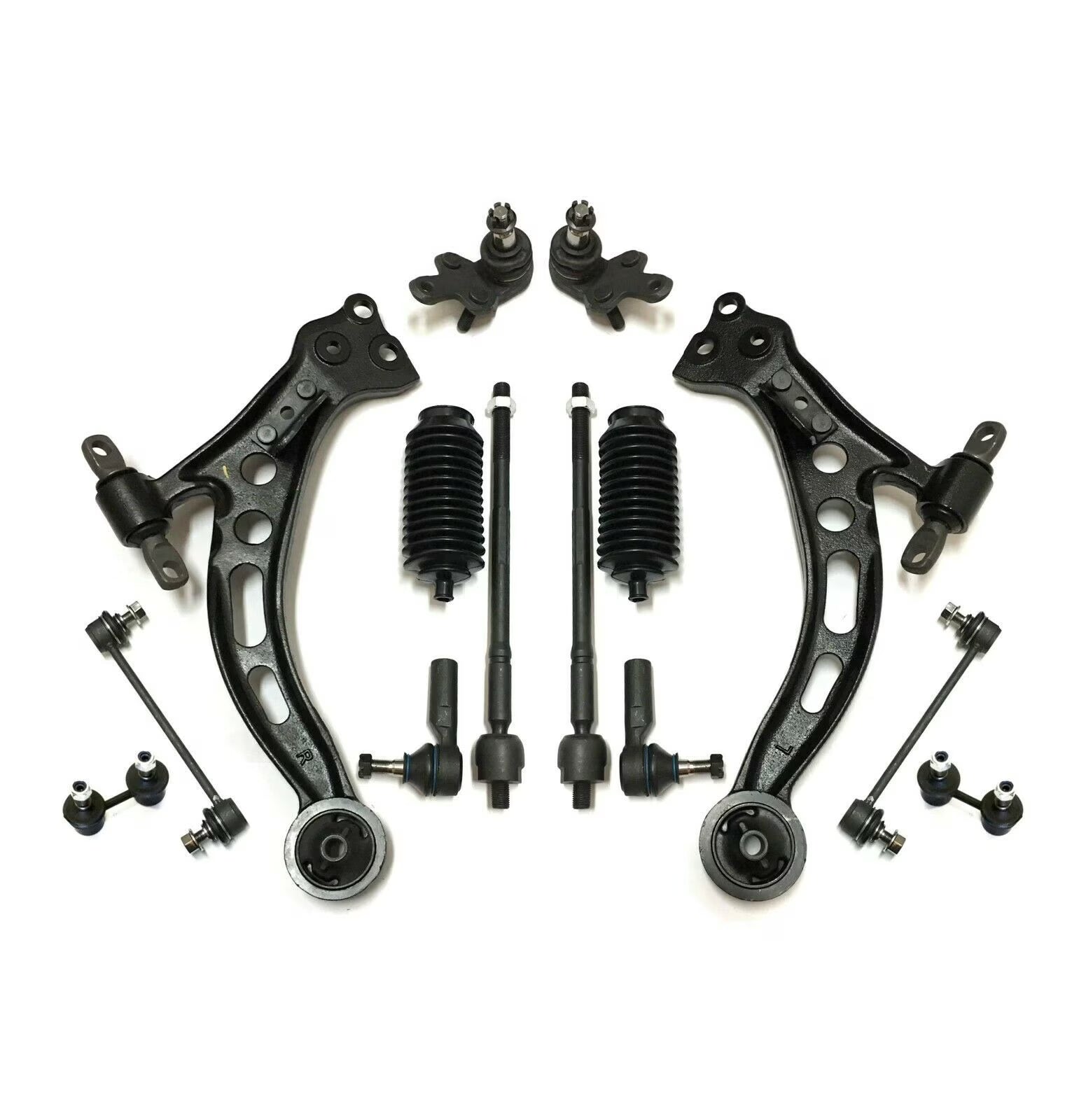 14 Pc Front & Rear Suspension Sway Bar Links Tie Rod Ends Lower Control Arm Ball Joints Bellow Boots Fits select: 1992-1996 TOYOTA CAMRY, 1995-1996 TOYOTA AVALON