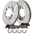 Detroit Axle - Front Brake Kit for 2000-2004 Nissan Xterra, 2003-2004 Frontier Brake Rotors and Ceramic Brakes Pads 2001 2002 Replacement: 11.14  Rotors