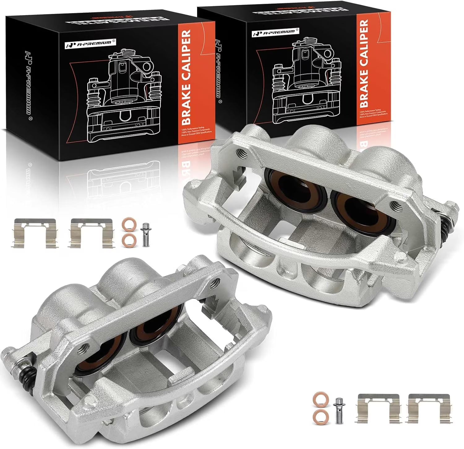 A-Premium Disc Brake Caliper Assembly with Bracket Compatible with Dodge Dakota 2003 2004 Left and Right Side 2-PC Set
