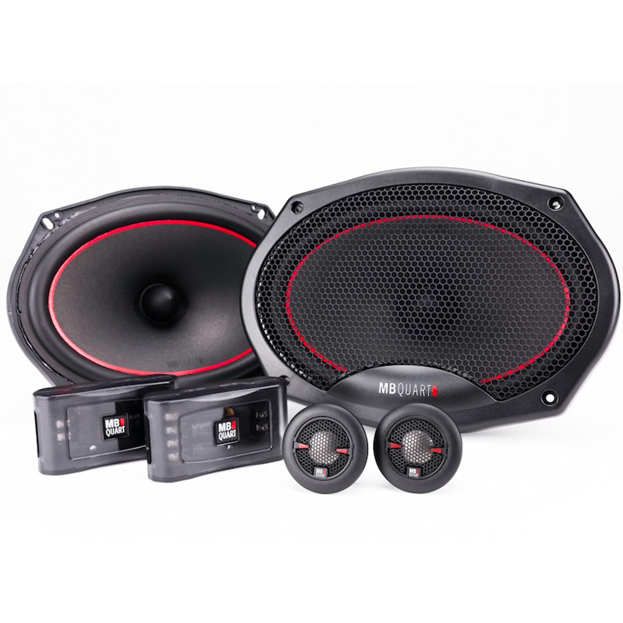 MB Quart RS1-269 Reference 2-Way Component Speaker System (Black, Pair) ?C 6x9 Inch Component Speaker System, 240 Watt, Car Audio, 4 OHMS (Grills Included)