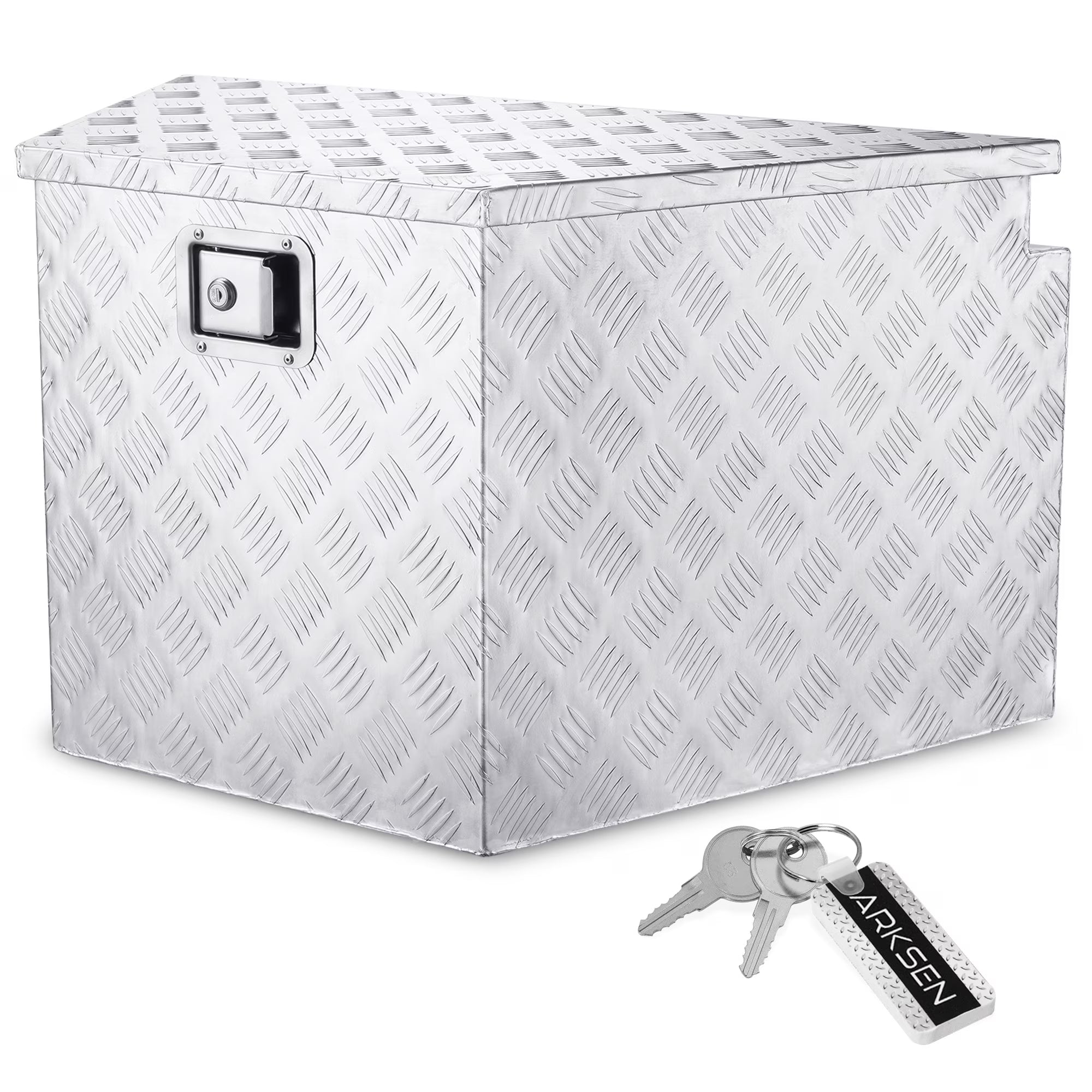 ARKSEN 33  Trailer Truck Pickup Aluminum Tongue Storage Tool Box, Silver