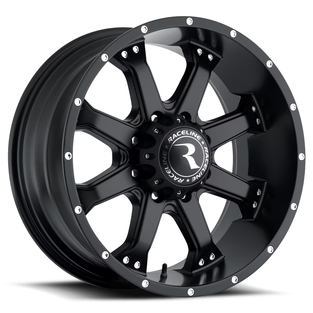 Raceline 991B-ASSAULT 16  Cast Aluminum Wheel, ASSAULT BLACK 16X8 5X4.5 0mm (4.5 B/S)